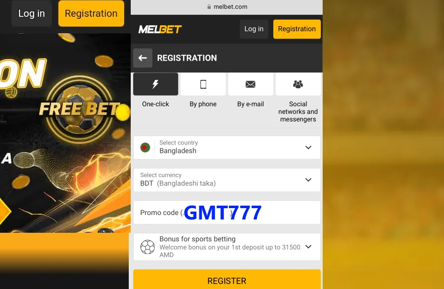 Melbet Registration Form 